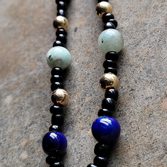 🎉HP🎉  Jasper Stone Gold Plated Pendant Necklace - Picture 6 of 8